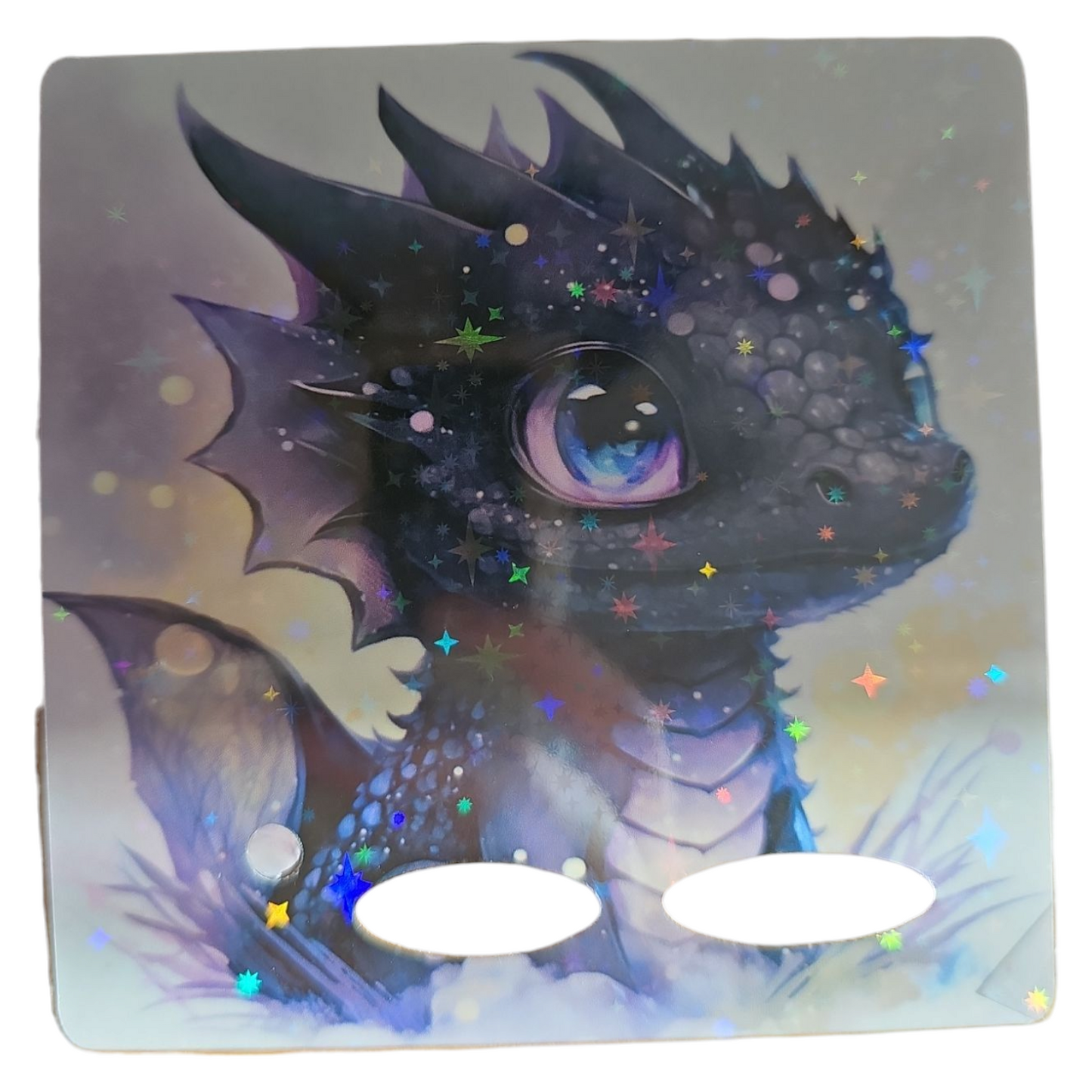 Drache schwarz Glitzer